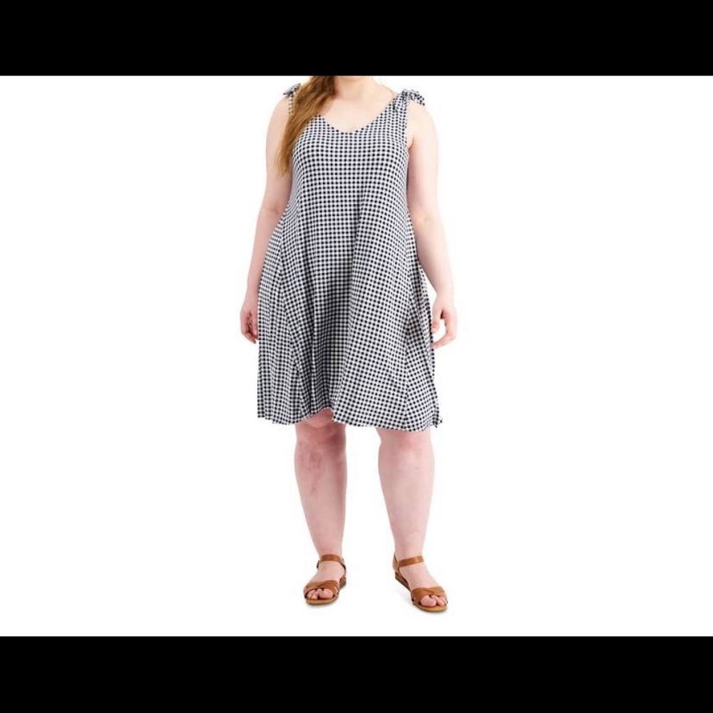 Gingham small sleeveless dress NWT size small
